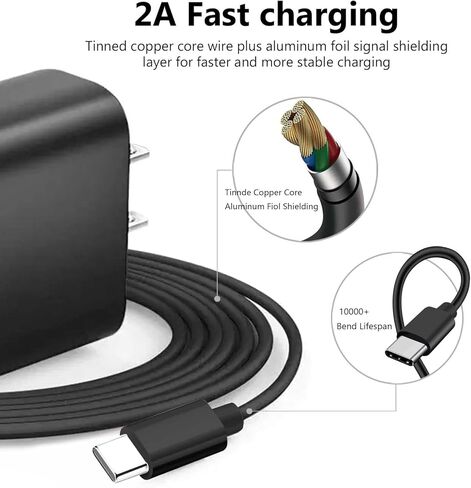 شاحن جداري بكابل شحن USB C بطول 10 أقدام لجهاز Kindle Paperwhite Signature Edition (16 32 جيجابايت)، Kindle Scribe، Kindle Paperwhite Kids (8 16 جيجابايت) (الجيل العاشر والحادي عشر والجيل الثاني عشر، 2020 2021 2023 2022 والطراز الأحدث in Kuwait