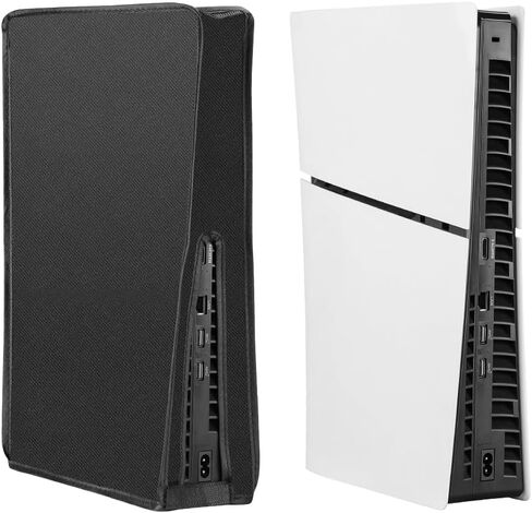غطاء غبار WAOYER لجهاز PS5 Slim Disc/الإصدار الرقمي، جراب واقٍ مقاوم للغبار ومضاد للخدش لملحقات Playstation 5 Slim - أسود in Saudi Arabia
