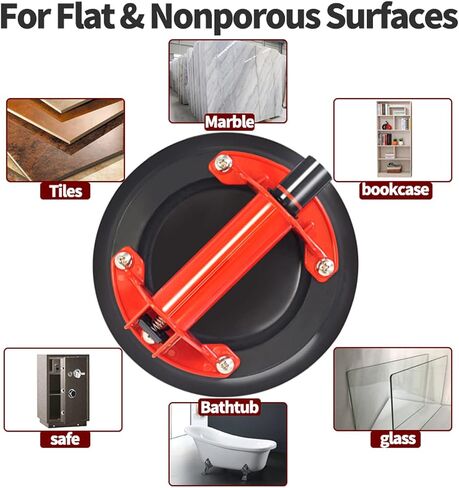 8" Glass Suction Cups for Granite & Glass Liftingwith Carrying Case 243lbs Large Load Capacity for Lifting Glass Granite,Tiles,Window,Floor,Replace Auto Windshield in Saudi Arabia