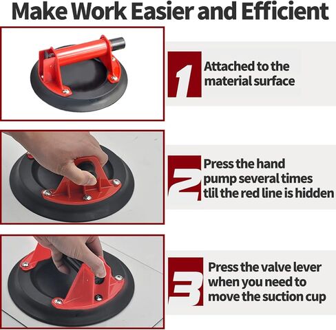 8" Glass Suction Cups for Granite & Glass Liftingwith Carrying Case 243lbs Large Load Capacity for Lifting Glass Granite,Tiles,Window,Floor,Replace Auto Windshield in Saudi Arabia