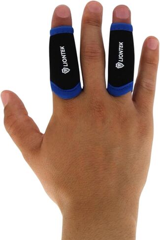 LIONTEK Single Finger Sleeve Pair - Sports Compression Finger Sleeve for BJJ, MMA, Basketball, Weight Lifting, and More (X-Large) in Saudi Arabia