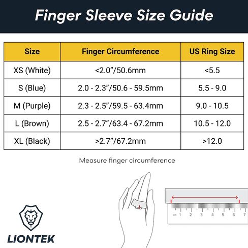 LIONTEK Single Finger Sleeve Pair - Sports Compression Finger Sleeve for BJJ, MMA, Basketball, Weight Lifting, and More (X-Large) in Saudi Arabia