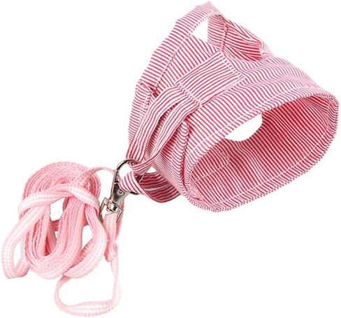 Small Pet Guinea Pig Rabbit Harness and Leash Pink Stripe Chest Strap Vest for Animals Guinea Pig Chinchilla Rabbit Rat Squirrel Hedgehog Ferret Outdoor Walking Clothes Accessory in Saudi Arabia
