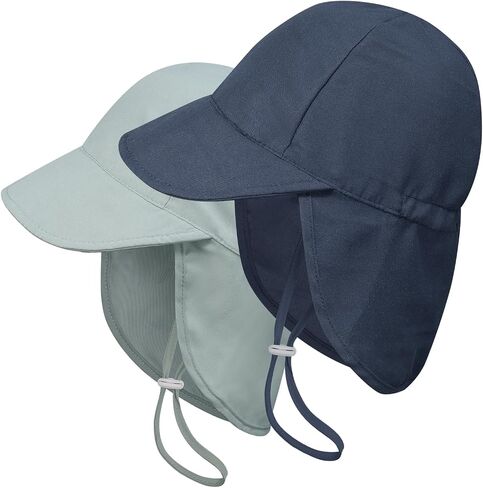 2 Pack Baby Sun Hats Toddler Beach Hat for Girls Boys 0-4 Years | UPF 50+ in Saudi Arabia
