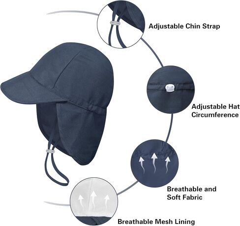 2 Pack Baby Sun Hats Toddler Beach Hat for Girls Boys 0-4 Years | UPF 50+ in Saudi Arabia