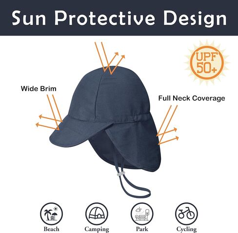 2 Pack Baby Sun Hats Toddler Beach Hat for Girls Boys 0-4 Years | UPF 50+ in Saudi Arabia