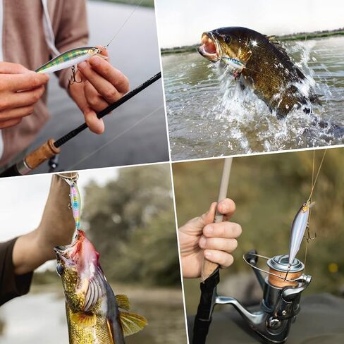 هاكالا باس الصيد السحر الطعوم الصلبة سمكة صغيرة غرق Jerkbaits لباس الجسم الصلب إغراء مجموعة in Saudi Arabia