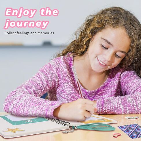 Ransanx مجموعة مجلة DIY للفتيات - مجموعة 104 قطعة من سجل القصاصات والمذكرات، مجموعة قرطاسية فنية للحرف اليدوية للفتيات المراهقات والأطفال في سن 7 8 9 10 11 12 13 14 عامًا في عيد الميلاد وعيد الميلاد in Kuwait