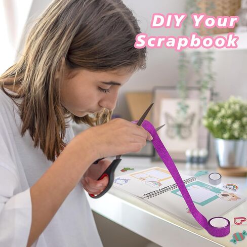 Ransanx مجموعة مجلة DIY للفتيات - مجموعة 104 قطعة من سجل القصاصات والمذكرات، مجموعة قرطاسية فنية للحرف اليدوية للفتيات المراهقات والأطفال في سن 7 8 9 10 11 12 13 14 عامًا في عيد الميلاد وعيد الميلاد in Kuwait