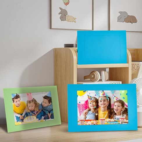 Aduewik 100 Pcs Colorful Paper Picture Frames bulk with Easel 4 x 6 Inch Cardboard Photo Frame Standing Kids Art Frame Rainbow Photo Frame Cards, Classroom Wedding Crafts, 10 Colors in Kuwait