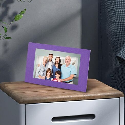 Aduewik 100 Pcs Colorful Paper Picture Frames bulk with Easel 4 x 6 Inch Cardboard Photo Frame Standing Kids Art Frame Rainbow Photo Frame Cards, Classroom Wedding Crafts, 10 Colors in Kuwait