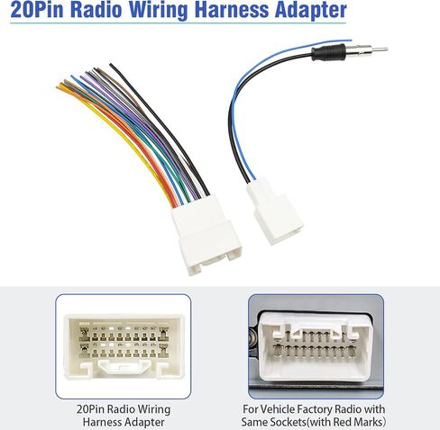 Radio Wiring Harness Female 10&6Pin Connector for Toyota 1986-2019 in Saudi Arabia