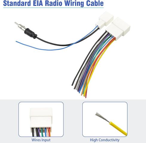 Radio Wiring Harness Female 10&6Pin Connector for Toyota 1986-2019 in Saudi Arabia