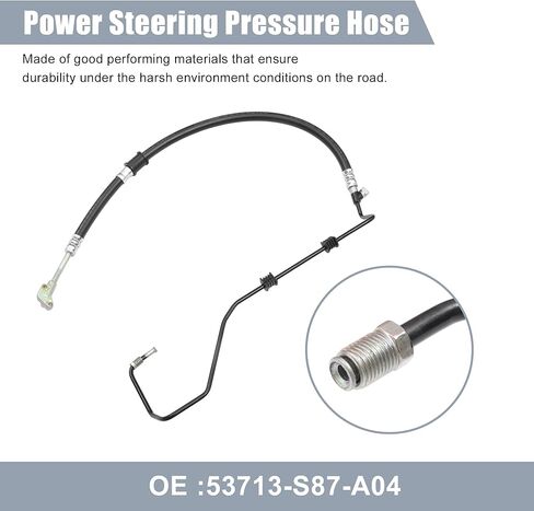 X AUTOHAUX No.53713-S87-A04 Power Steering Pressure Line Hose Assembly for Honda Accord EX LX 3.0L V6 - Gas 1998-2002 in Saudi Arabia
