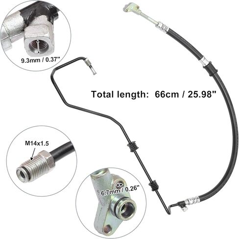 X AUTOHAUX No.53713-S87-A04 Power Steering Pressure Line Hose Assembly for Honda Accord EX LX 3.0L V6 - Gas 1998-2002 in Saudi Arabia