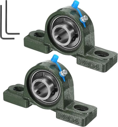 uxcell 2pcs UCP202 Pillow Block Bearings 15mm Bore Self Alignment, Solid Cast Iron Base Mounted Chrome Steel Bearings in Saudi Arabia