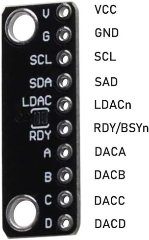 DIYmall MCP4728 12 بت I2C الرقمية إلى التناظرية محول DAC وحدة استشعار اندلاع GY-MCP4728 DAC مجلس التنمية لاردوينو in Saudi Arabia