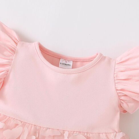 Baby Girl Butterfly Tutu Ruffle Sleeveless Dress 0-24 Months | Photograph Party Outfits Birthday Gift in Saudi Arabia