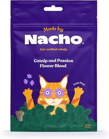 مصنوعة بواسطة ناتشو النعناع البري بواسطة بوبي فلاي، تستخدم لألعاب قطط القطط القابلة لإعادة الملء، علاج النعناع البري للقطط مع زهرة العاطفة لتخفيف التوتر (2 أونصة)، مكونات محدودة in Kuwait