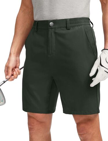 Soothfeel Men's Golf Shorts with 5 Pockets 7 Inch Stretch Lightweight Quick Dry Hiking Casual Work Dress Shorts for Men in Kuwait