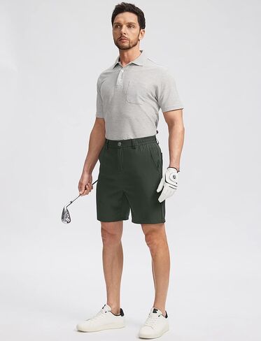 Soothfeel Men's Golf Shorts with 5 Pockets 7 Inch Stretch Lightweight Quick Dry Hiking Casual Work Dress Shorts for Men in Kuwait