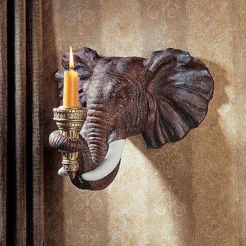 Design Toscano Elephant Wall Sconce - Set of Two, 12 Inch in Saudi Arabia