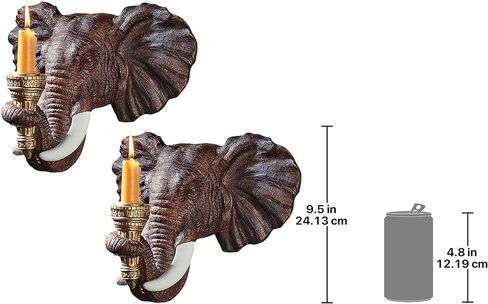 Design Toscano Elephant Wall Sconce - Set of Two, 12 Inch in Saudi Arabia