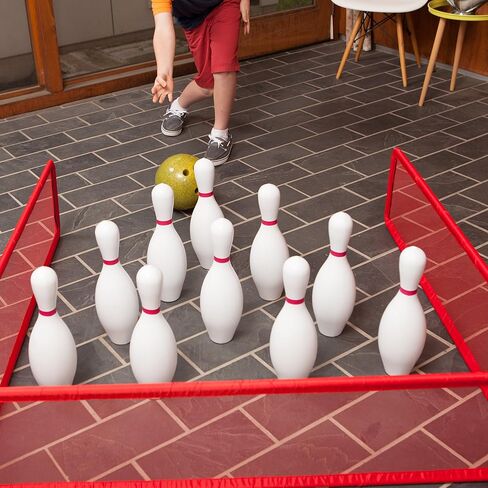 Champion Sports Plastic Bowling Ball: Rubberized Soft Ball for Training & Kids Games in Saudi Arabia