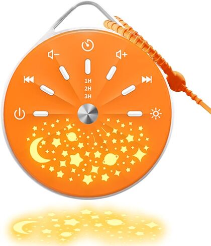 آلة ضوضاء بيضاء للأطفال، آلة صوت محمولة لنوم الأطفال والبالغين، 10 أصوات مهدئة، 7 ألوان ليلية، قابلة لإعادة الشحن عبر USB، مؤقت إيقاف تلقائي، علاج بآلة ضوضاء النوم للمنزل والمكتب والسفر in Kuwait