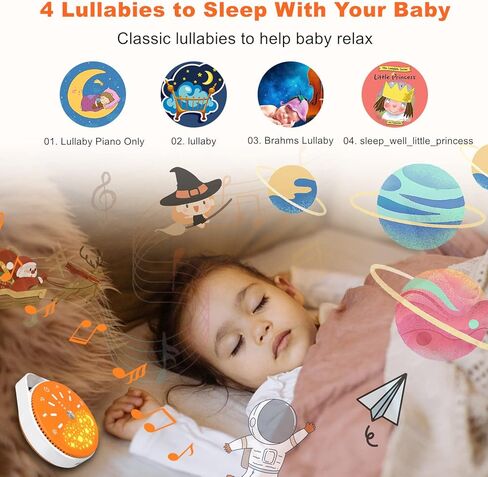 آلة ضوضاء بيضاء للأطفال، آلة صوت محمولة لنوم الأطفال والبالغين، 10 أصوات مهدئة، 7 ألوان ليلية، قابلة لإعادة الشحن عبر USB، مؤقت إيقاف تلقائي، علاج بآلة ضوضاء النوم للمنزل والمكتب والسفر in Kuwait