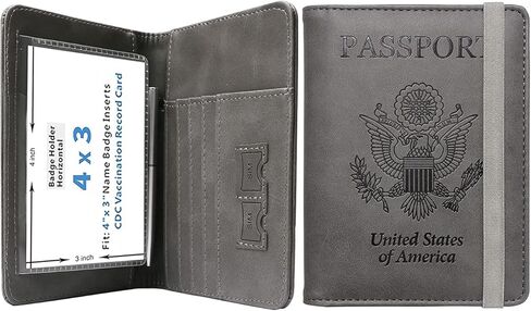 حزمة إكسسوارات السفر: مجموعة حامل جواز السفر وجواز السفر وحامل بطاقات اللقاح in Kuwait