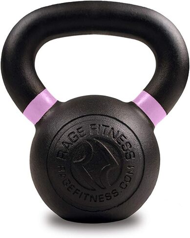 أجراس كيتل بيل المغلفة بمسحوق لتدريب القوة، (4 كجم، 6 كجم، 8 كجم، 10 كجم، 12 كجم، 16 كجم، 20 كجم - تباع بشكل فردي)، التكييف وتدريبات كروس فيت، علامات الجنيه والكيلوجرام، مرمزة بالألوان in Kuwait