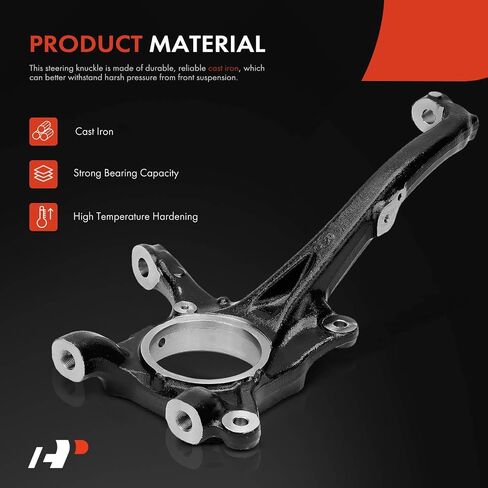 A-Premium Front Suspension Steering Knuckle Compatible with Toyota Tundra 2007-2015, Sequoia 2008-2015, Right Passenger Side, Replace # 432110C012 in Saudi Arabia