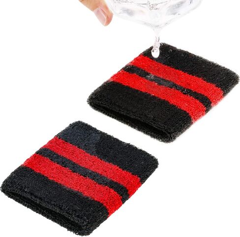 6 Pieces Wrist Striped Sweatbands Sports Wristbands for Football Basketball, Running Athletic Sports in Saudi Arabia