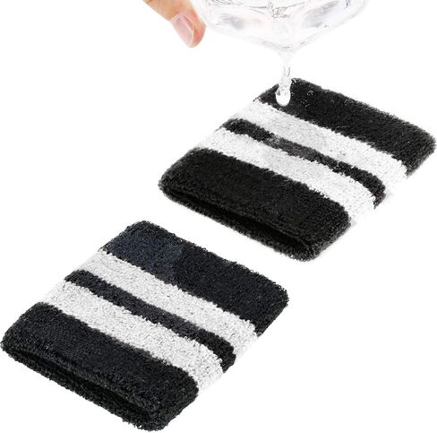 6 Pieces Wrist Striped Sweatbands Sports Wristbands for Football Basketball, Running Athletic Sports in Saudi Arabia