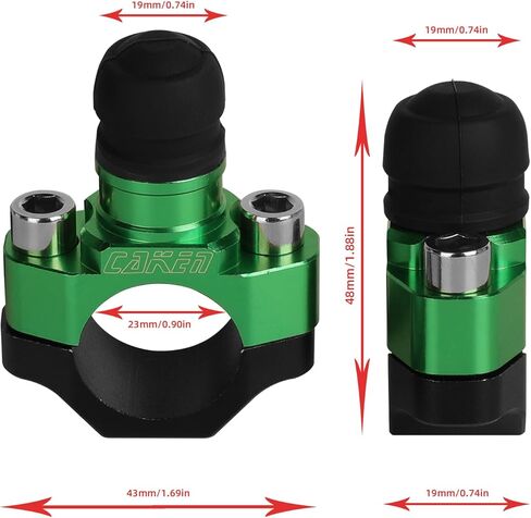 PRO CAKEN CNC Motorcycle ATV Water Proof Engine Start Stop Kill Switch Button for Electric Motorcycle Scooter Bike Modification Universal Parts with Mounting Backplate-Black in Saudi Arabia
