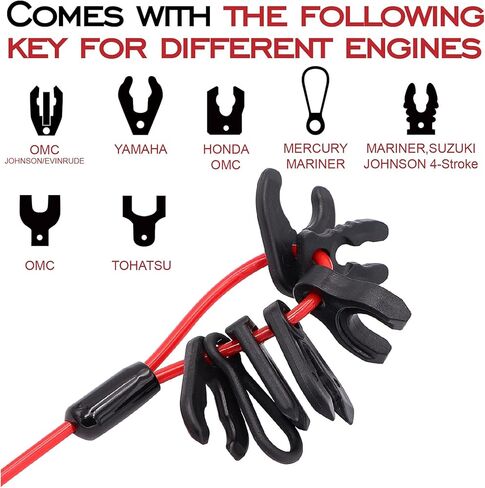 حبل أمان لمحرك القارب ذو 7 مفاتيح لإيقاف الطوارئ والقتل متوافق مع محرك ياماها ميركوري جونسون إيفينرود OMC هوندا سوزوكي توهاتسو الخارجي in Kuwait