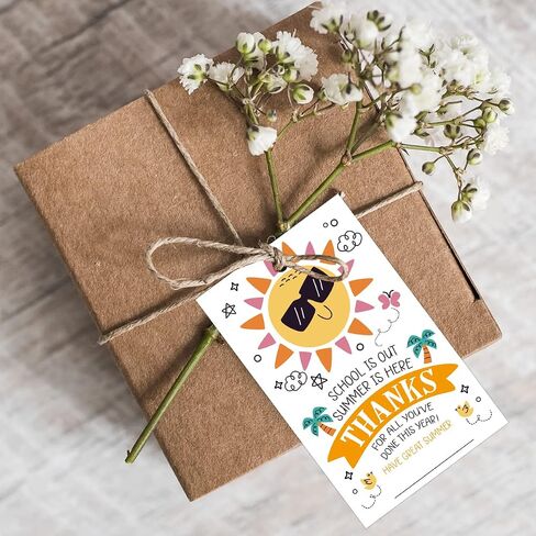 Summer Teacher Appreciation Gift Tags Sunshine Writing Thank You Tag,Thanks for All You've Done This Year Have Great Summer Tag,End of School Year Tags Gift Tags,Thank You Gift Tags for Teacher in Saudi Arabia