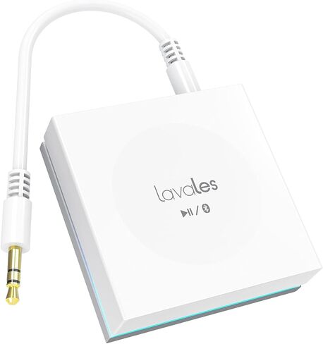 Lavales Bluetooth 5.3 Transmitter Bluetooth Audio Adapter for Airplane TV, Touch Control Wireless Receiver 3.5mm Jack AUX Adapter 30Hrs Play time for TV/Home Stereo/Airplane/Speakers in Kuwait