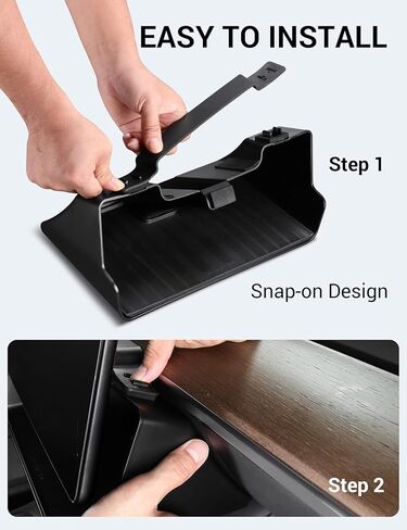 صينية تنظيم وحدة التحكم المركزية من BASENOR Tesla Model Y/3، ثابتة ومتينة، صندوق منظم أسفل الشاشة - غير قابلة للانزلاق، لا توجد ملحقات داخلية لاصقة لطراز 2016-2024 Y Model 3 in Kuwait