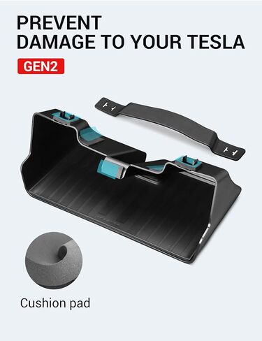 صينية تنظيم وحدة التحكم المركزية من BASENOR Tesla Model Y/3، ثابتة ومتينة، صندوق منظم أسفل الشاشة - غير قابلة للانزلاق، لا توجد ملحقات داخلية لاصقة لطراز 2016-2024 Y Model 3 in Kuwait