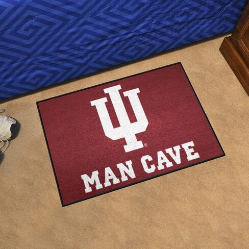 FANMATS 14552 Indiana University Nylon Universal Man Cave Starter Rug , 19"x30" in Saudi Arabia