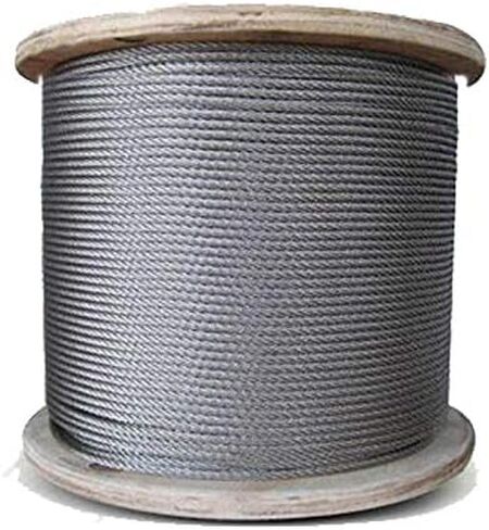 Laureola 3/32 inch Stainless Steel Aircraft Cable Wire Rope 7x7 Strand 304 Grade - Versatile Uses in Construction, DIY, Outdoors, Marine Rigging, Agriculture, and Industrial Applications - 100 ft in Saudi Arabia