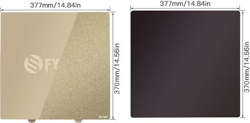 FYSETC Ender 5 Plus Printing Platform PEO - Textured Flexbile Spring Steel Plate 377x370mm/14.84x14.56inch Build Plate Heated Bed Cover + Sticker Base Compatible with Ender 5 Plus 3D Printer Hotbed in Saudi Arabia
