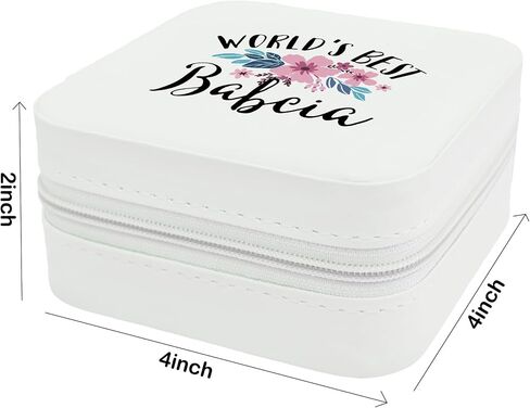 JRTW Travel Jewelry Case, Mothers Day Gifts for Grandma, Jewelry Boxes for Women, Travel Jewelry Organizer Gifts for Grandma, Travel Jewelry Box for Earrings Necklace Ring Box, Travel Gift for Babcia in Saudi Arabia