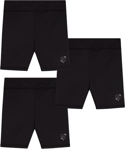 Body Glove Girls' Active Bike Shorts - 3 Pack Performance Under Dress Cartwheel Shorts: Dance Volleyball Yoga Shorts (7-12) in Saudi Arabia