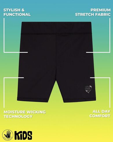 Body Glove Girls' Active Bike Shorts - 3 Pack Performance Under Dress Cartwheel Shorts: Dance Volleyball Yoga Shorts (7-12) in Saudi Arabia