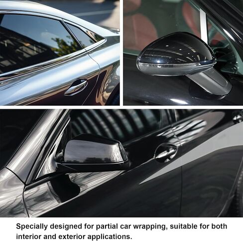 طبقة تغليف السيارة بمرآة رمادية اللون مقاس 11.5 × 60 بوصة من TECKWRAP - تقنية إطلاق الهواء لسهولة التركيب بنفسك، تعزز المظهر الأنيق للمركبة in Kuwait
