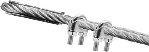 Kyuionty M8 5/16 Inch Stainless Steel Wire Rope Cable Clip Clamp, Wire Rope Clamp U Bolt Saddle Fastener, Pack of 8 in Saudi Arabia
