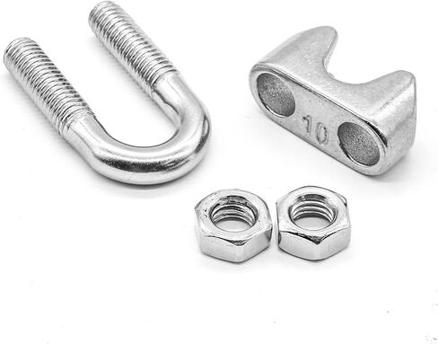 Kyuionty M8 5/16 Inch Stainless Steel Wire Rope Cable Clip Clamp, Wire Rope Clamp U Bolt Saddle Fastener, Pack of 8 in Saudi Arabia